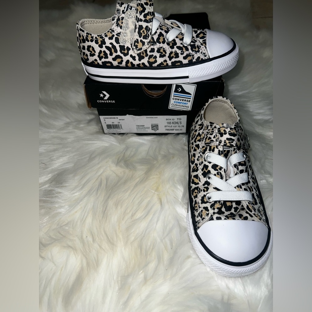 Converse Animal Print Sneakers with White Details